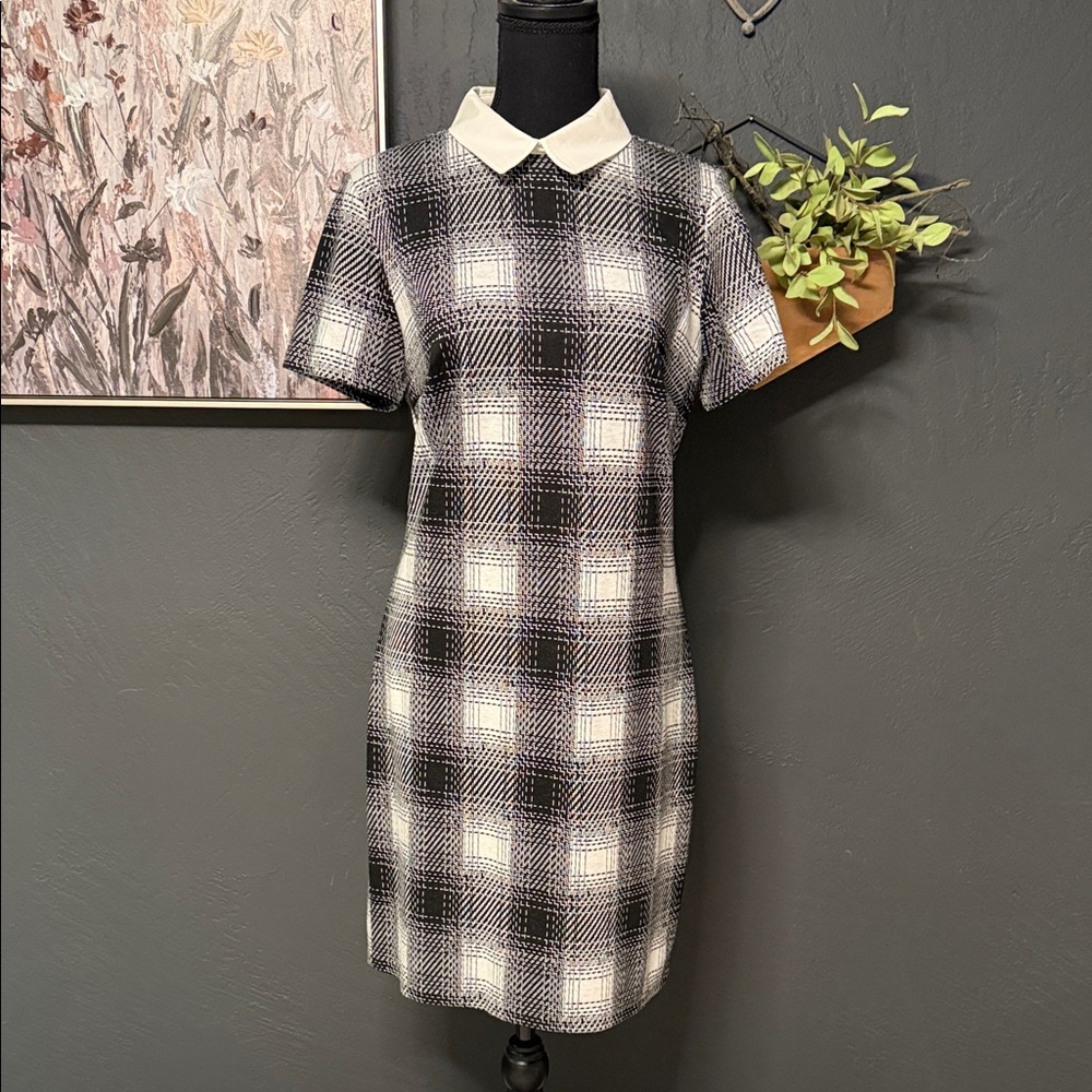 Tommy Hilfiger Black and White Plaid Mini Dress